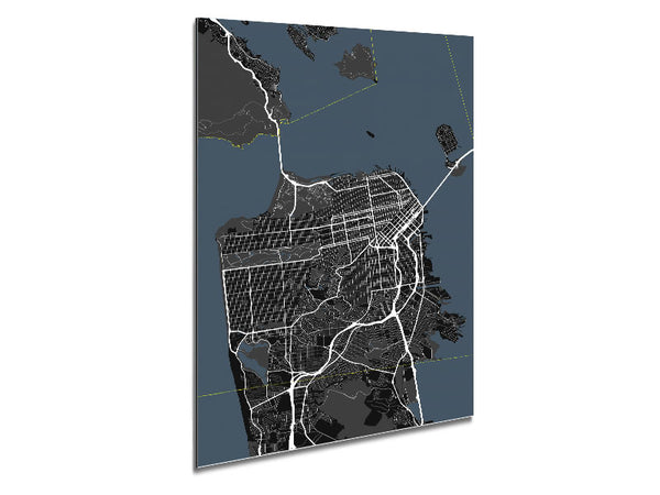 Map Of The City 6 Metal Print