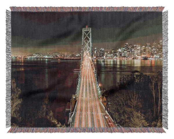 Golden Gate Bridge Speed Of Light Woven Blanket