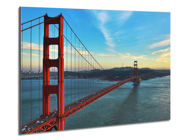 Golden Gate Bridge Blue Waters Metal Print