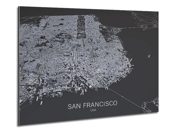 Map Of The City 4 Metal Print