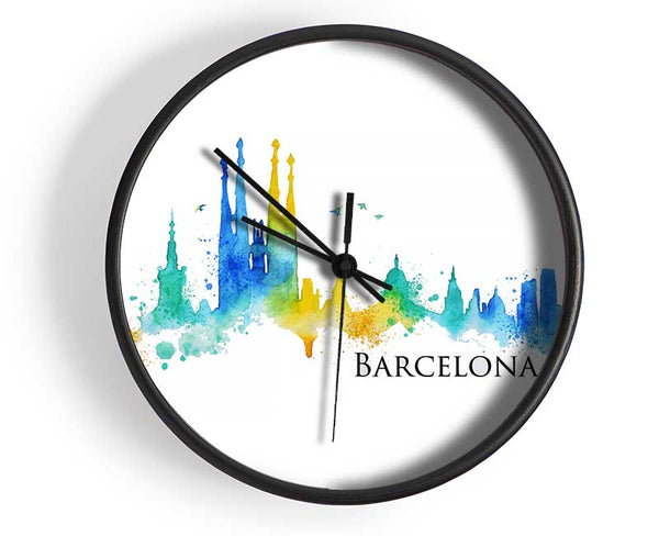 Barcelona Clock - Wallart-Direct UK