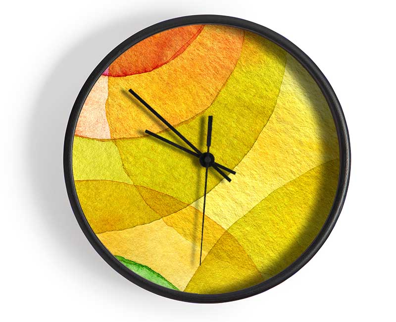 Yellow Bounce Clock - Wallart-Direct UK