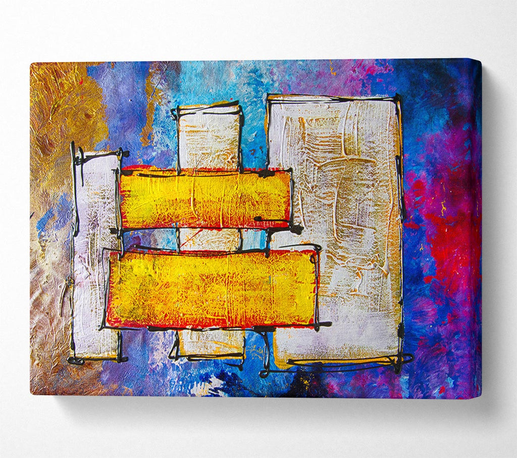 Picture of Blocks Of Gold Canvas Print Wall Art