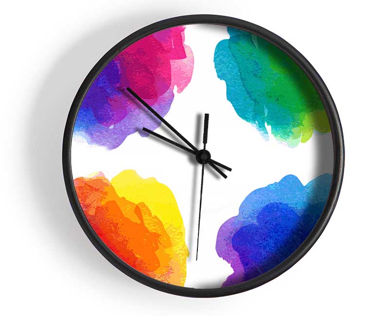 Vibrance Of The Rainbow Clock - Wallart-Direct UK