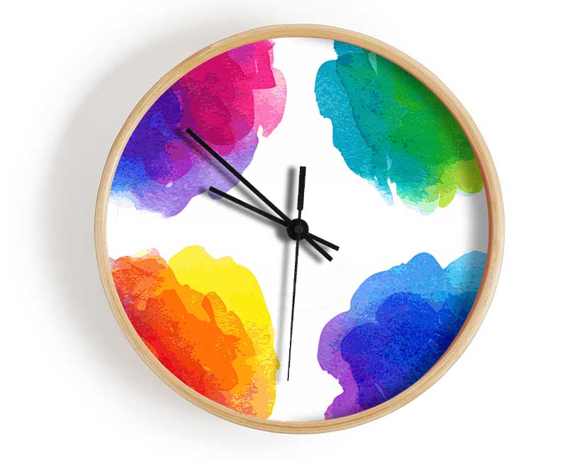 Vibrance Of The Rainbow Clock - Wallart-Direct UK