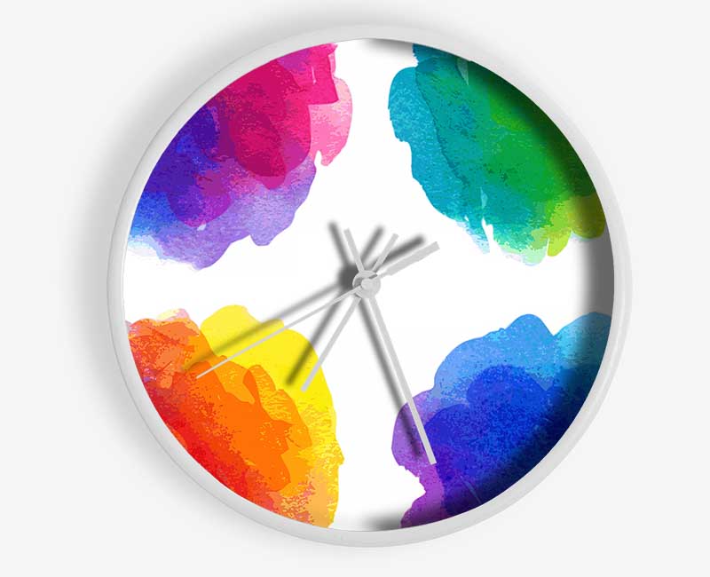 Vibrance Of The Rainbow Clock - Wallart-Direct UK