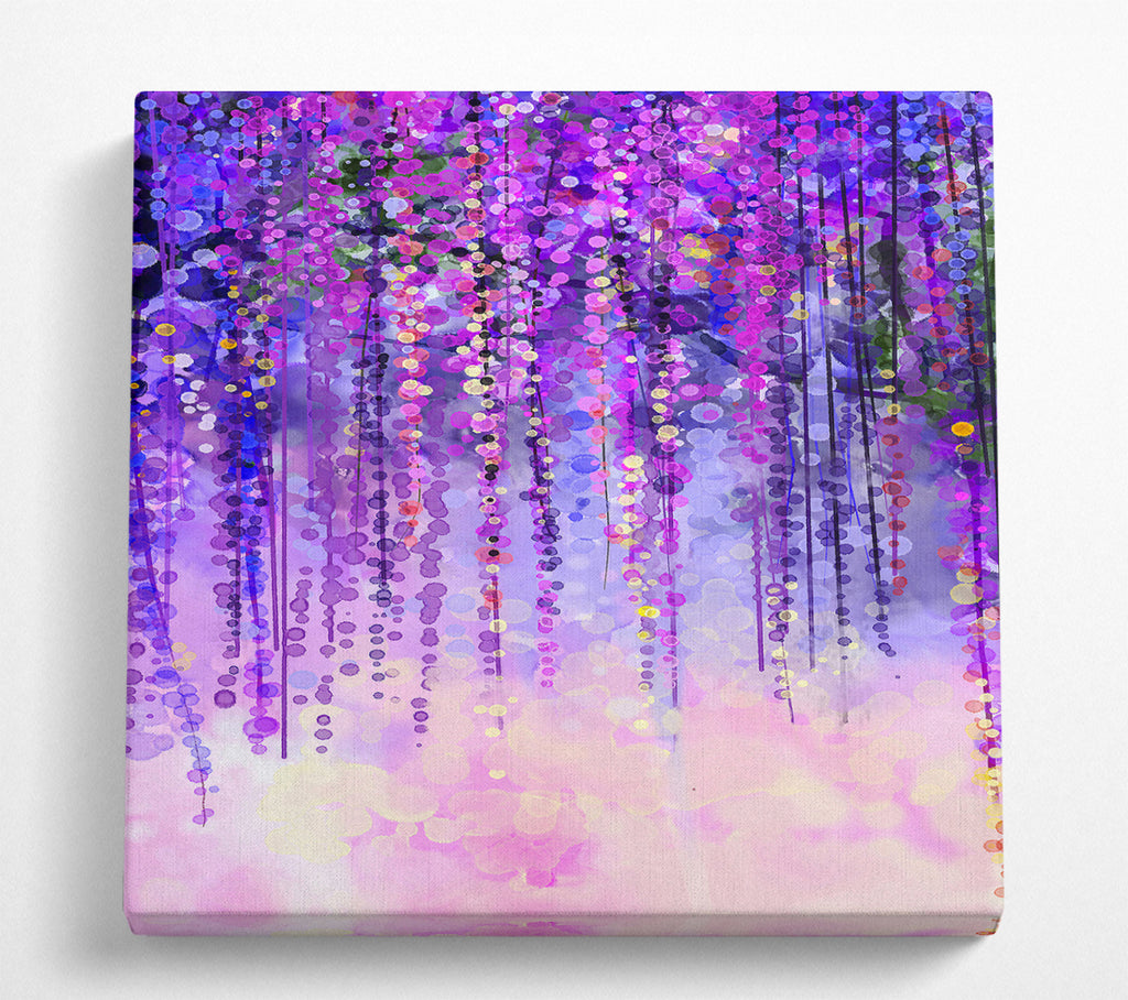 A Square Canvas Print Showing Vibrant Willow Tree Square Wall Art