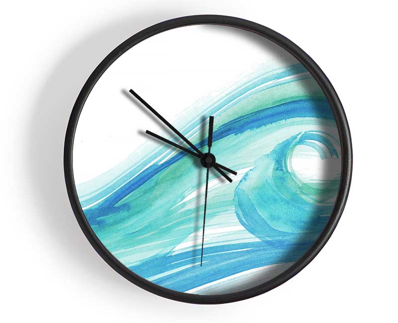 Wave Swirl Clock - Wallart-Direct UK