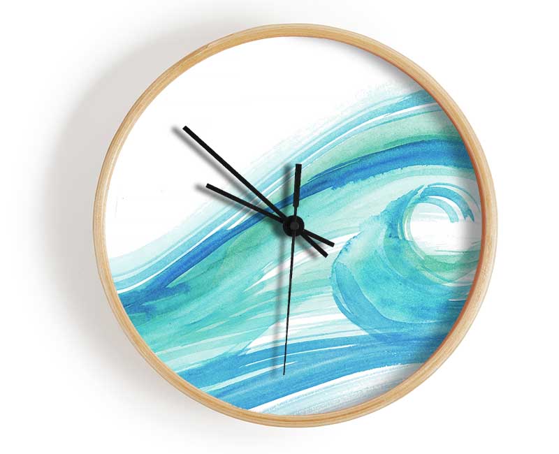 Wave Swirl Clock - Wallart-Direct UK