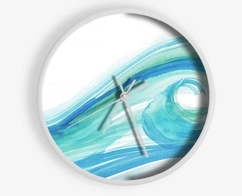 Wave Swirl Clock - Wallart-Direct UK