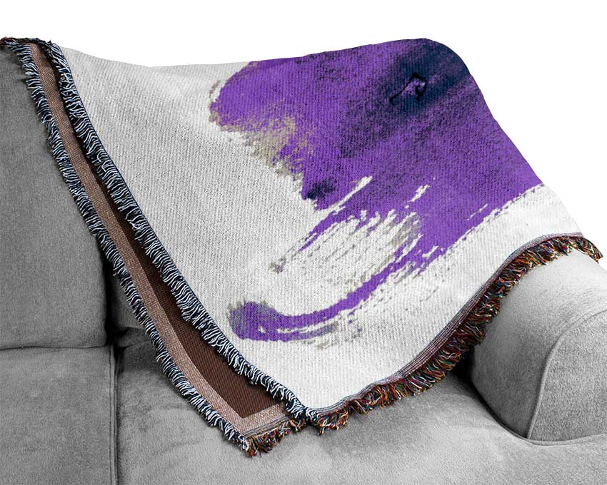 Purple Patience Woven Blanket