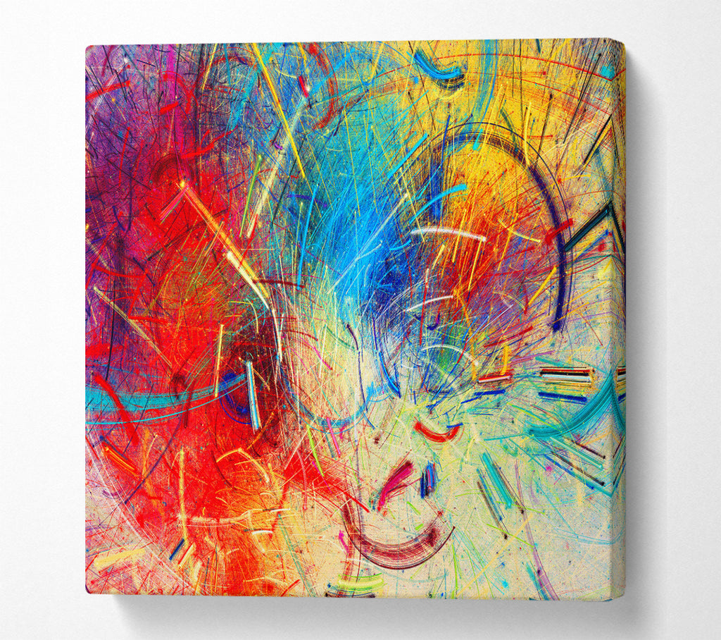 A Square Canvas Print Showing Whirlwind 2 Square Wall Art
