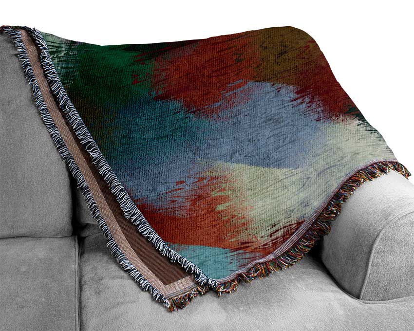 Patchwork Paint Woven Blanket