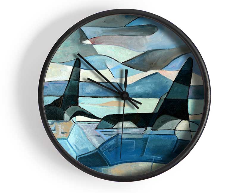 Whale Sail Clock - Wallart-Direct UK