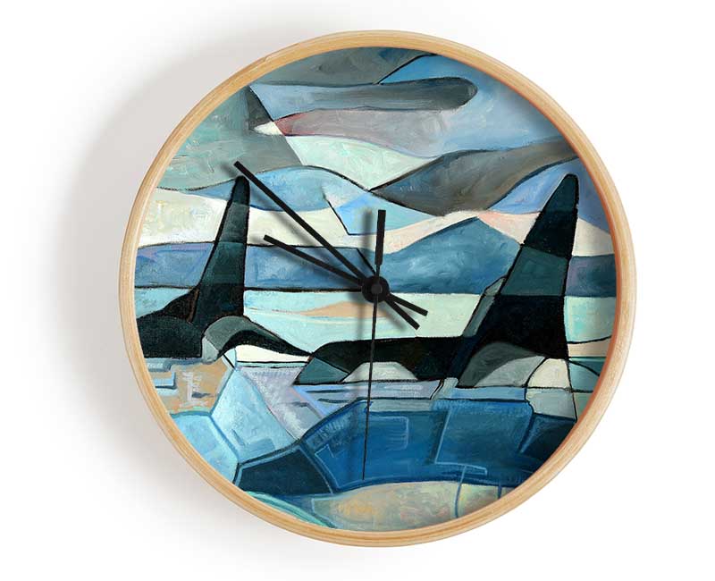 Whale Sail Clock - Wallart-Direct UK