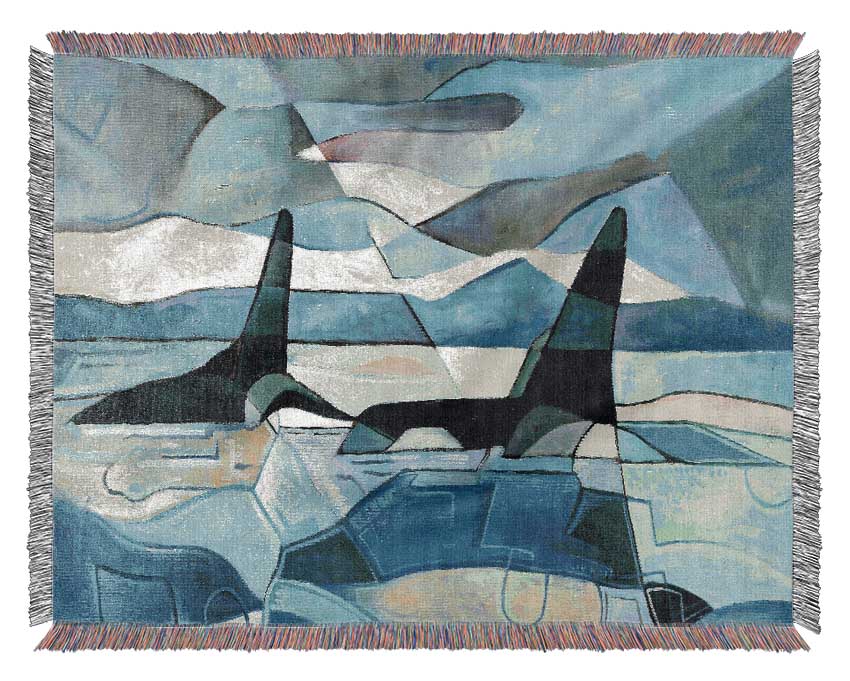 Whale Sail Woven Blanket