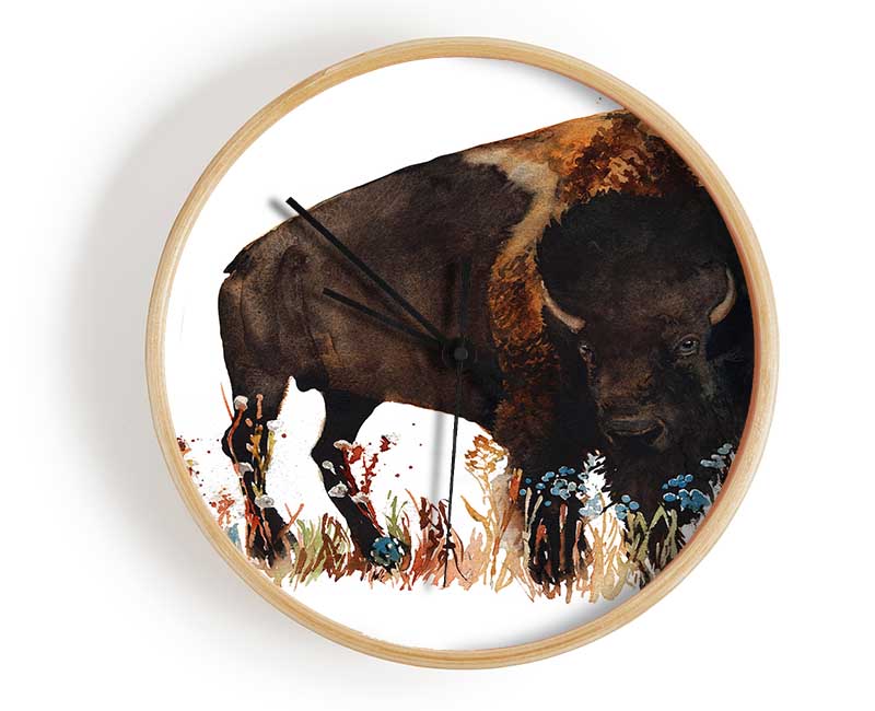 Bison Love Clock - Wallart-Direct UK