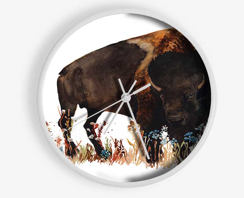 Bison Love Clock - Wallart-Direct UK