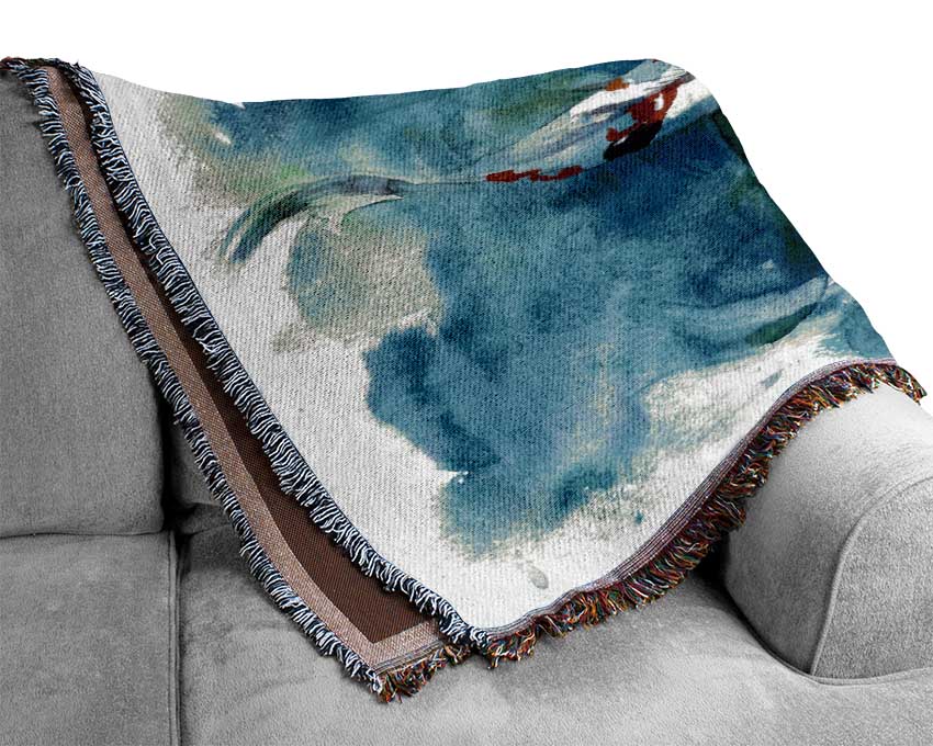 Koi Fish Teatime Woven Blanket