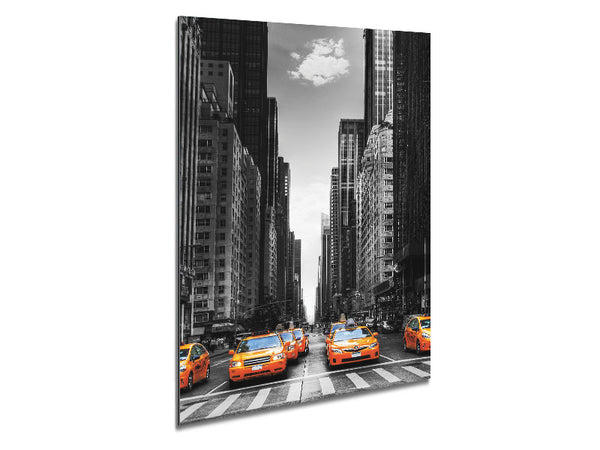 Yellow Cabs In New York 3 Metal Print