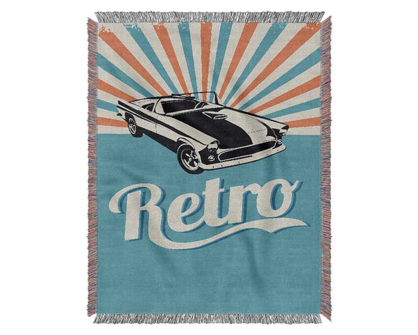 Retro Poster Woven Blanket