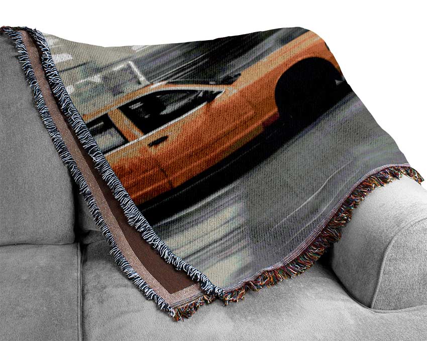 Yellow Cabs In New York 5 Woven Blanket