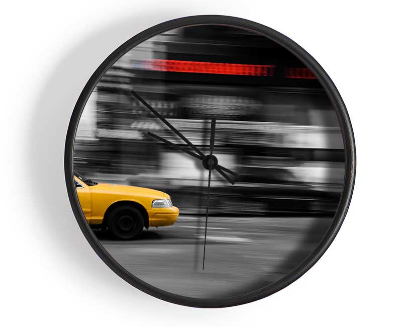 Yellow Cabs In New York 5 Clock - Wallart-Direct UK