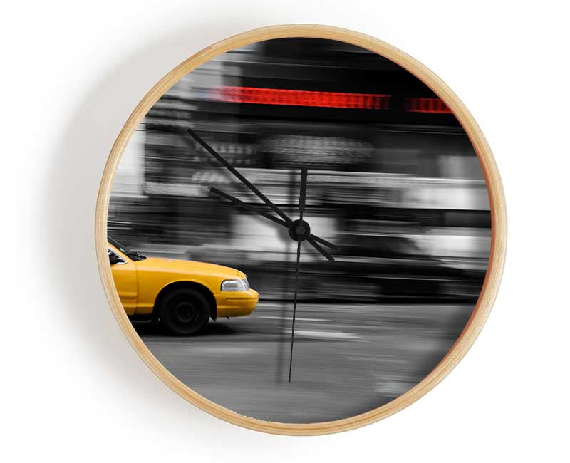 Yellow Cabs In New York 5 Clock - Wallart-Direct UK