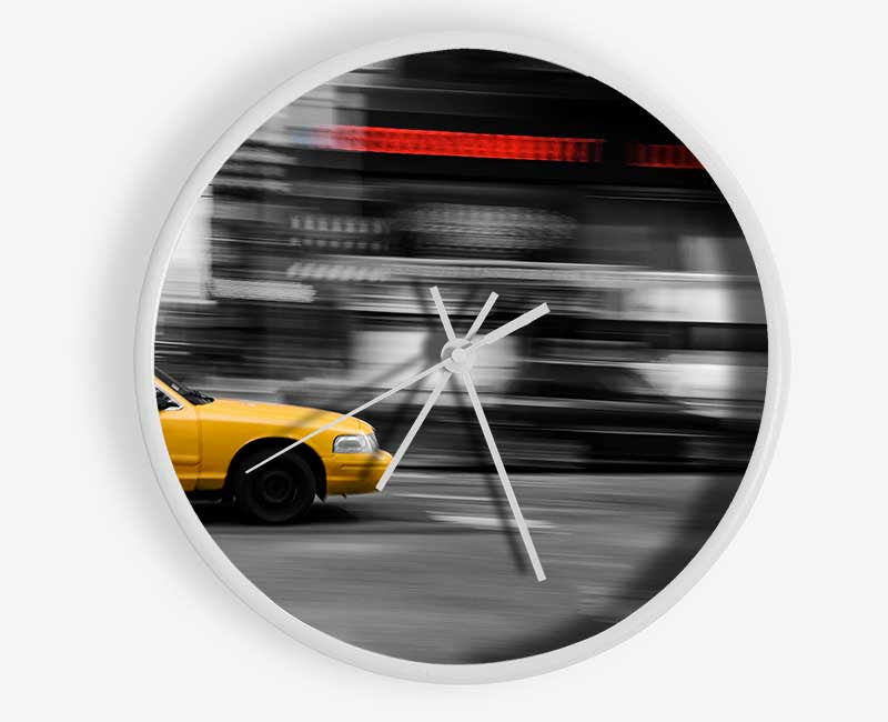 Yellow Cabs In New York 5 Clock - Wallart-Direct UK