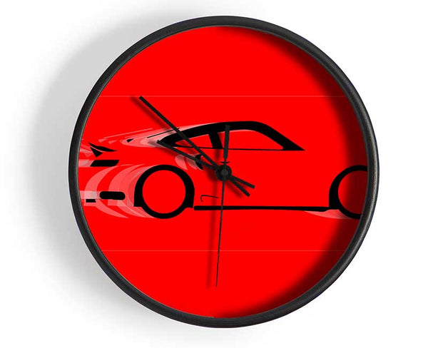 Red Porsche Blur Clock - Wallart-Direct UK