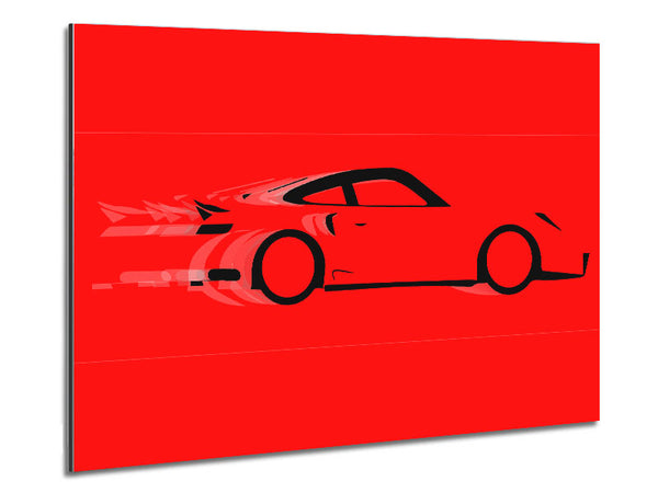 Roter Porsche-Unschärfe
