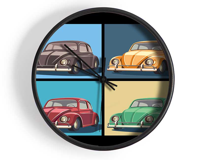 VW Beetle Pop Art Clock - Wallart-Direct UK