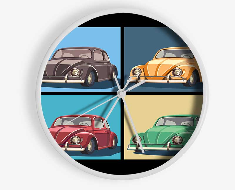 VW Beetle Pop Art Clock - Wallart-Direct UK