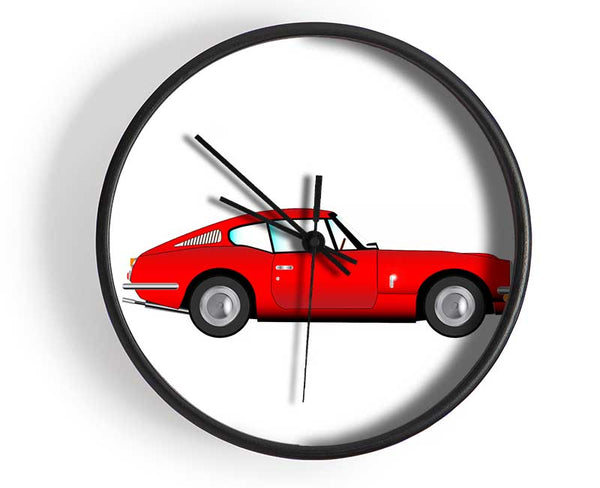 Red EType Jaguar Clock - Wallart-Direct UK