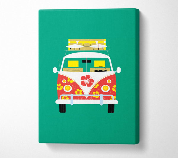 Picture of VW Camper Van Holiday Time Canvas Print Wall Art