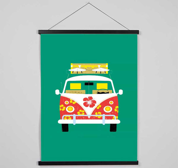 VW Camper Van Holiday Time Hanging Poster - Wallart-Direct UK