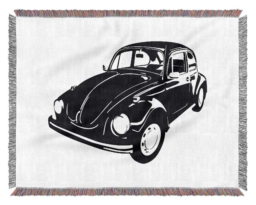 VW Beetle Black Woven Blanket