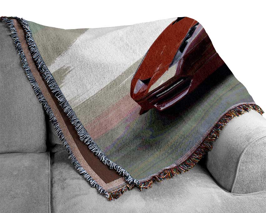 Red Speed Woven Blanket