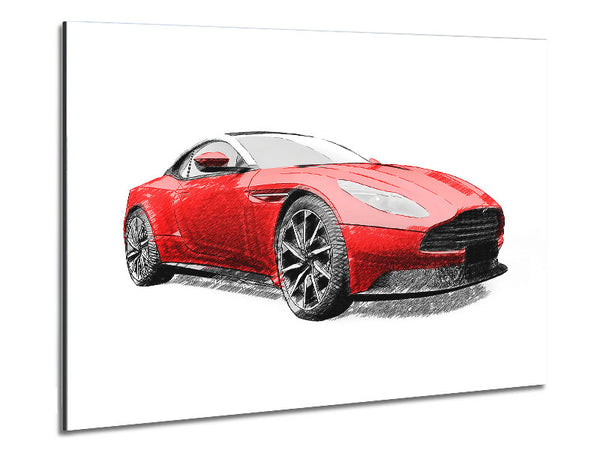Maserati Rote Zeichnung