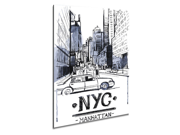 NYC Manhattan Metal Print