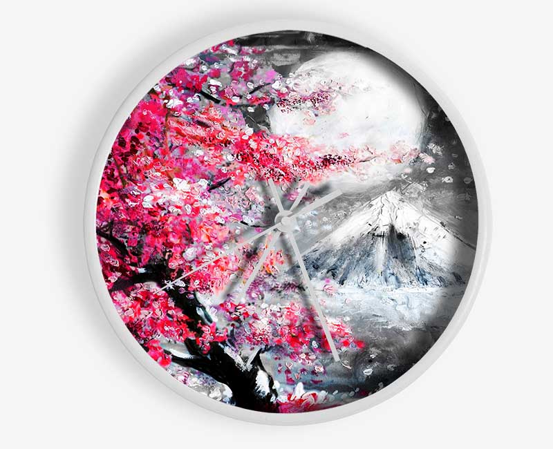 Winter Mountain Tree Clock - Wallart-Direct UK