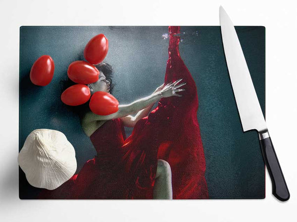 Underwater Ballgown Glass Chopping Board