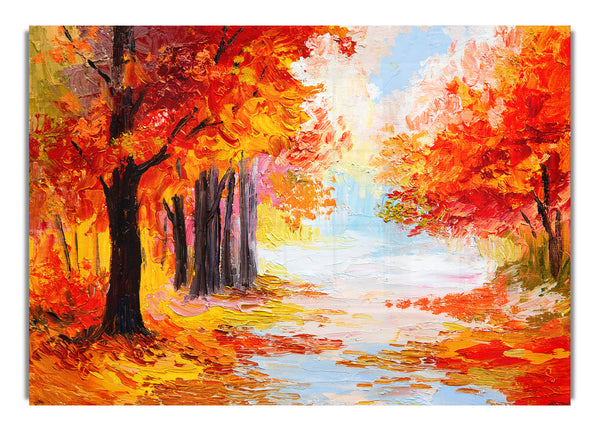 Herbst Orange Pfad