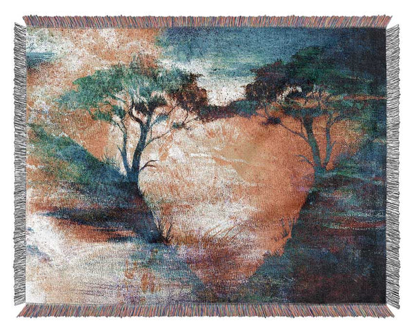 Love Heart Trees Woven Blanket