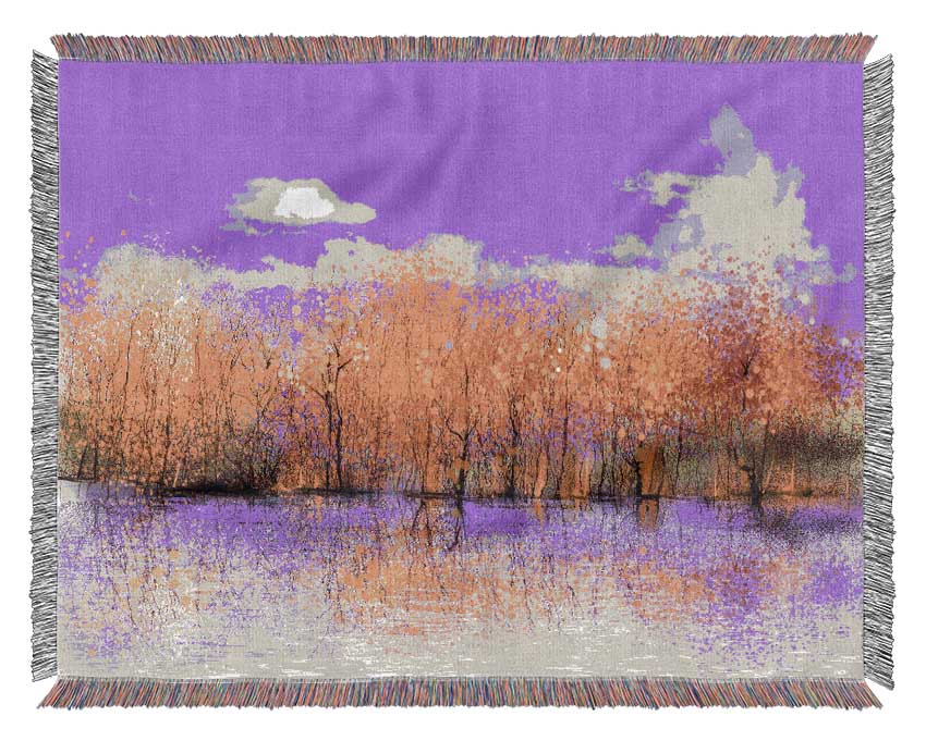 Sparkle Tree Reflections Woven Blanket