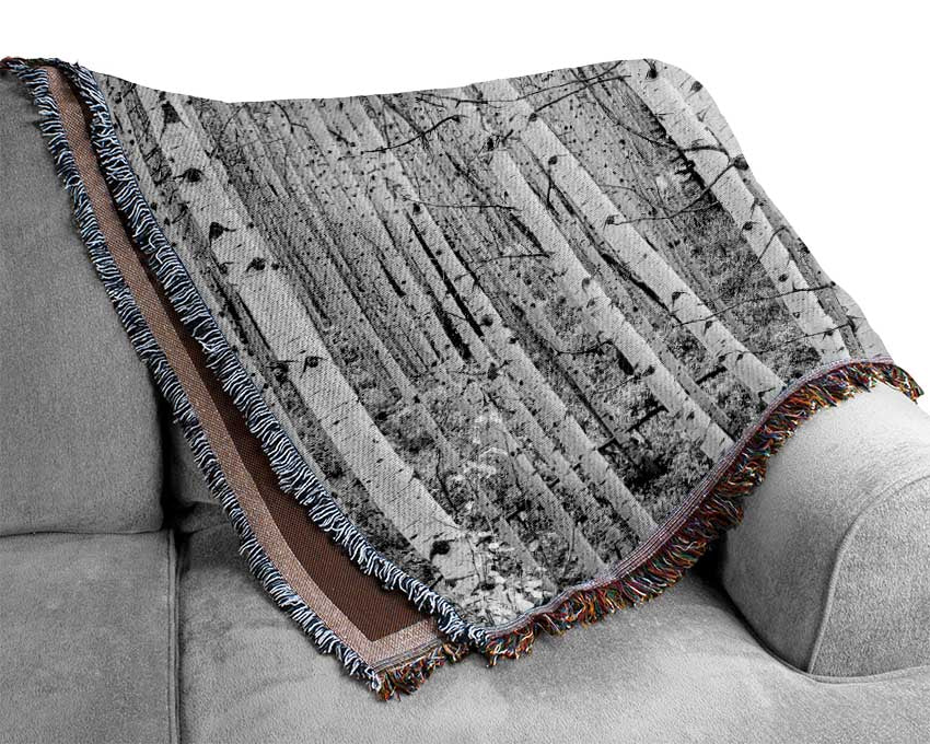 Just Silver Birch Woven Blanket
