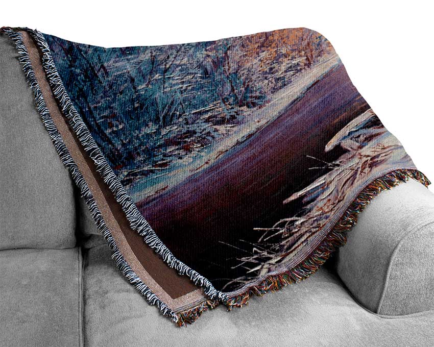 Iced Winter beauty Woven Blanket