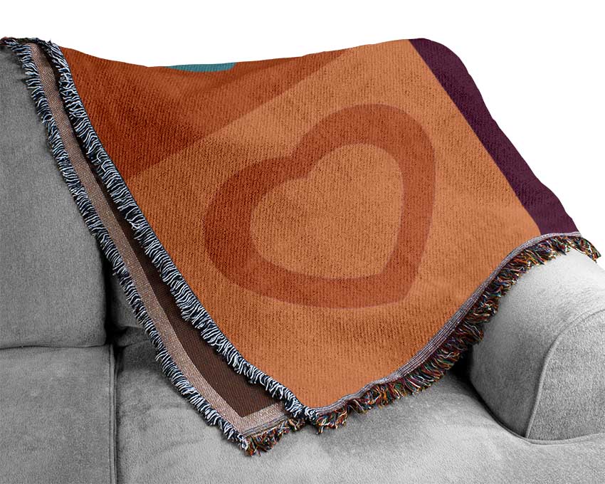 Six Hearts Woven Blanket