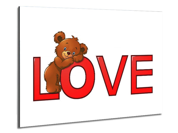 Teady bear Love Metal Print