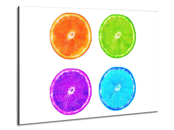 Regenbogen-Orangenscheiben